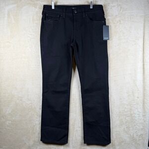 True Religion NWT Ricky‎ Relaxed Straight Black Denim Jeans Mens 33X32